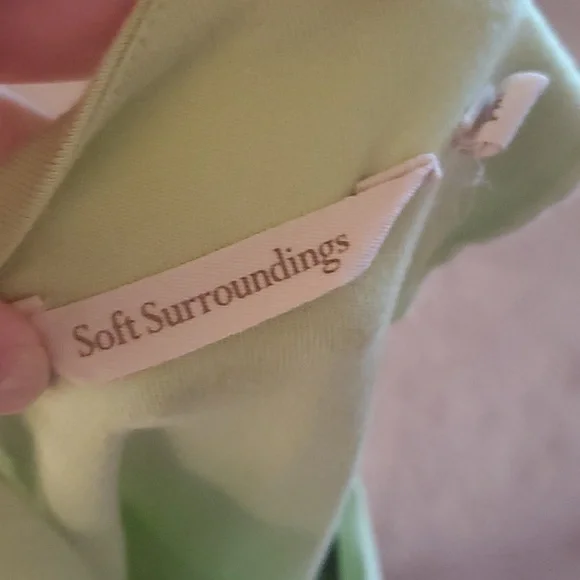 SOFT SURROUNDINGS m - Duvall Sleeveless Midi Margarita Green cut-outs - Picture 7 of 10